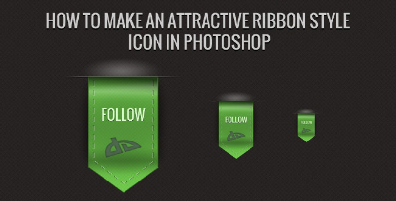 CREATE A COOL RIBBON ICON IN PHOTOSHOP